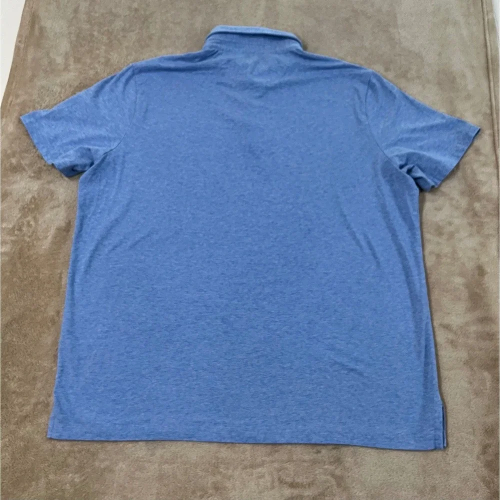 Polo Ralph Lauren Performance Polo Shirt Men's XL Blue Heather Classic Fit EUC